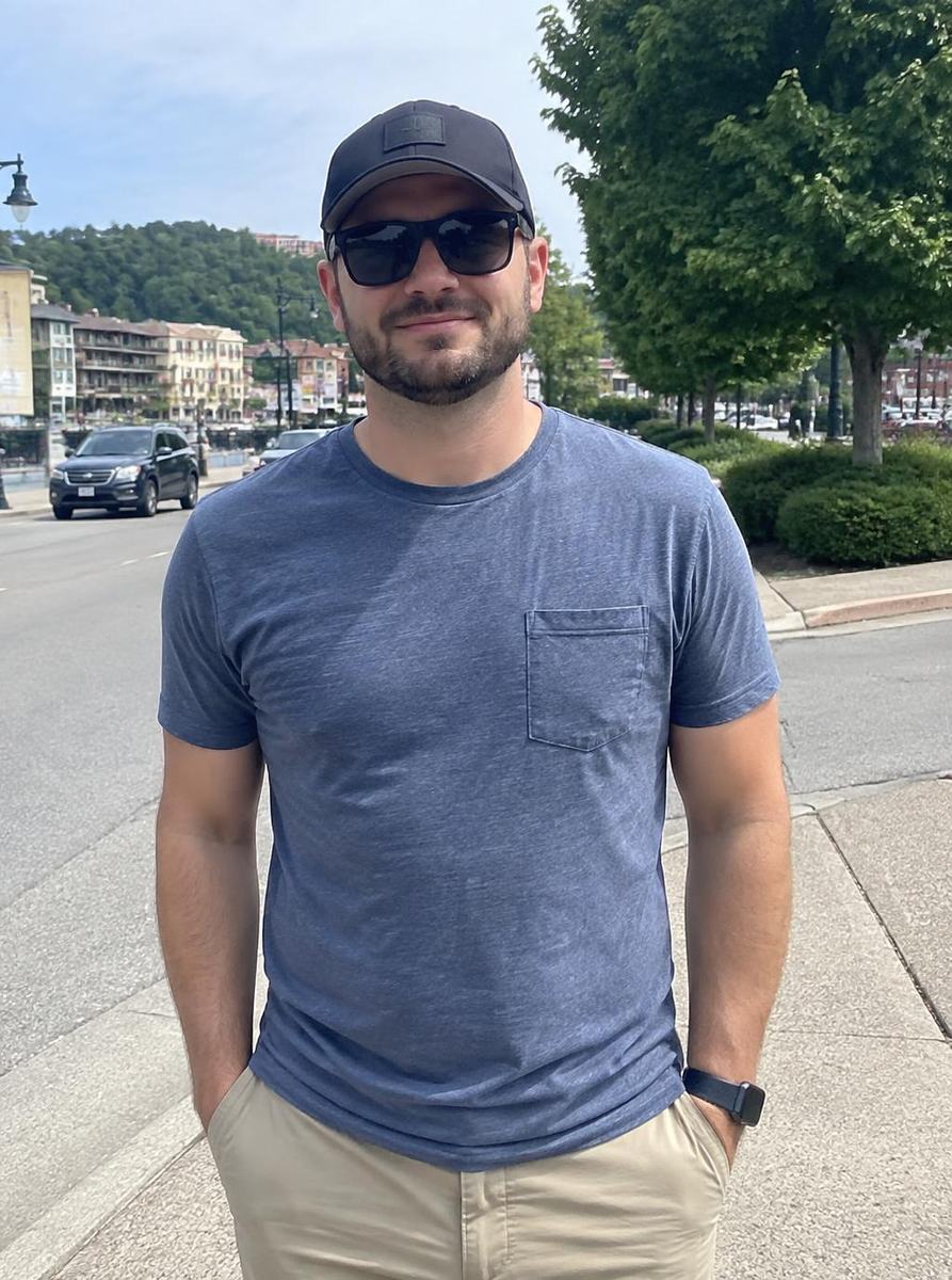 Man wearing dark sunglasses